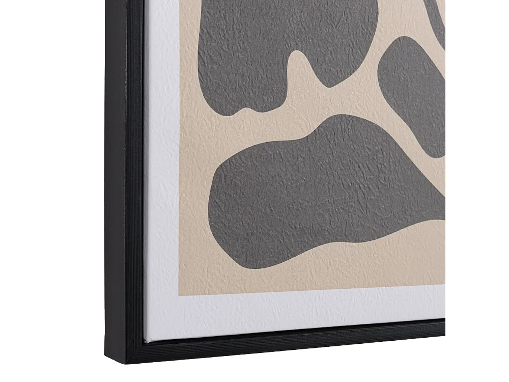 HOMER - Décoration murale D - 63x93cm en papier japonais, cadre noir