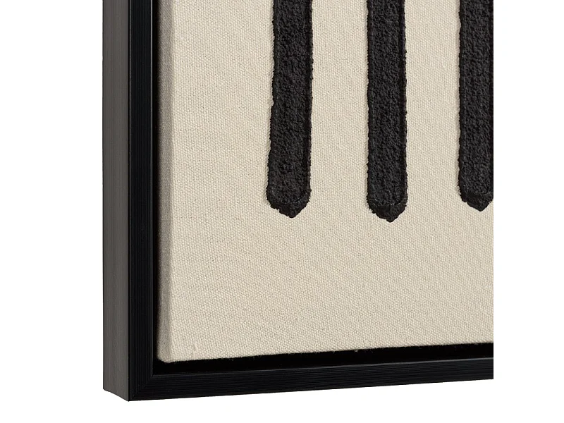 HOMER - Décoration murale A - 83x123cm lignes abstraites, cadre noir