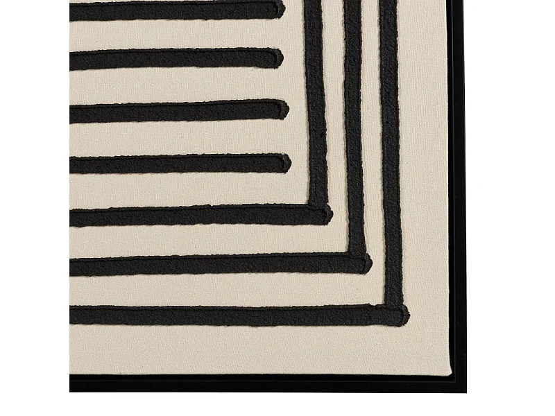 HOMER - Décoration murale C - 83x123cm lignes abstraites, cadre noir