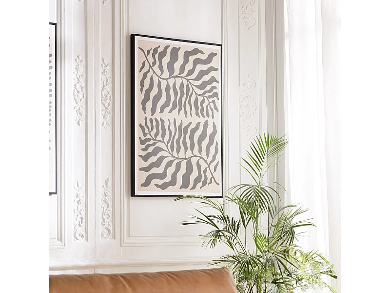 HOMER - Décoration murale C - 63x93cm en papier japonais, cadre noir