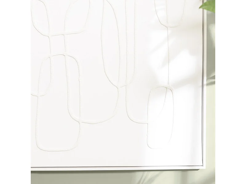 HOMER - Décoration murale 83x123cm lignes abstraites n°2, cadre blanc