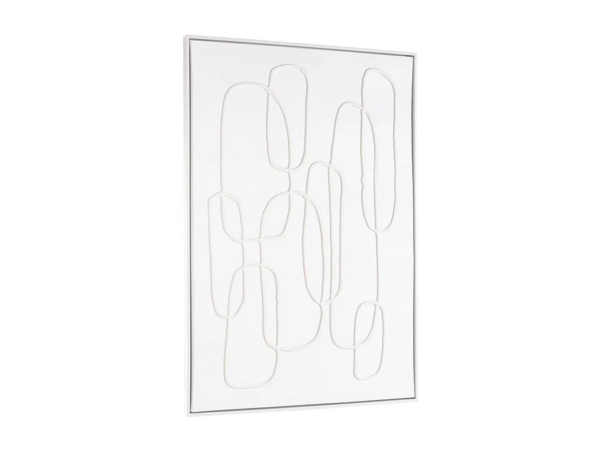 HOMER - Décoration murale 83x123cm lignes abstraites n°2, cadre blanc