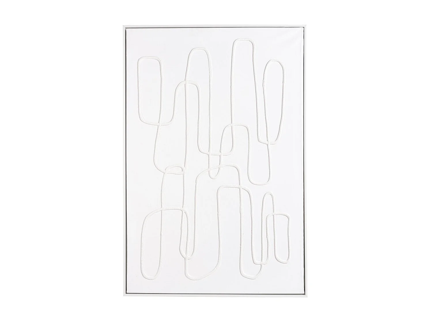 HOMER - Décoration murale 83x123cm lignes abstraites n°1, cadre blanc