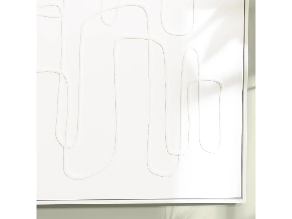 HOMER - Décoration murale 83x123cm lignes abstraites n°1, cadre blanc
