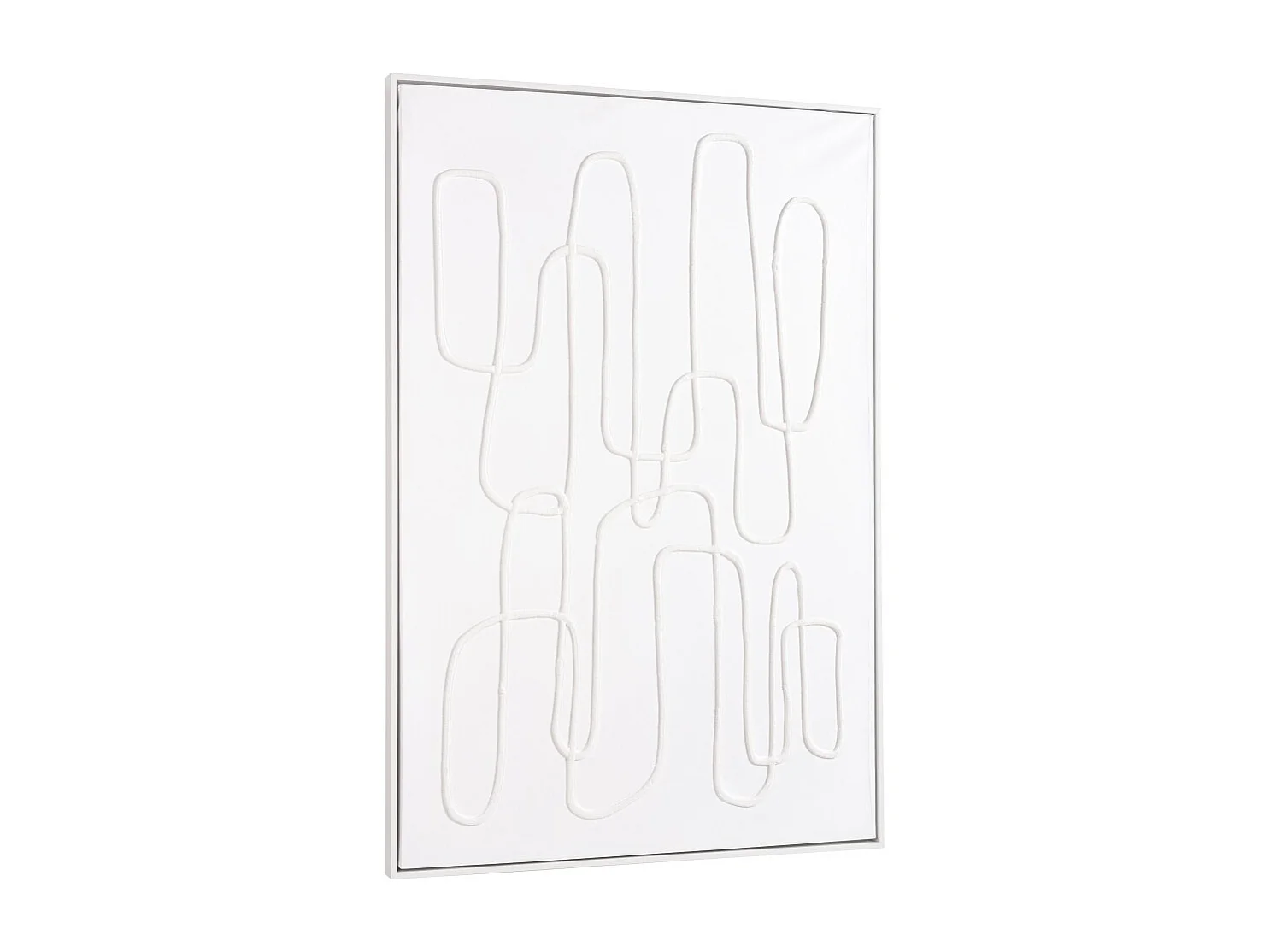HOMER - Décoration murale 83x123cm lignes abstraites n°1, cadre blanc