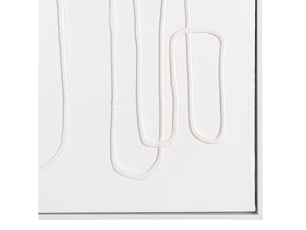HOMER - Décoration murale 83x123cm lignes abstraites n°1, cadre blanc