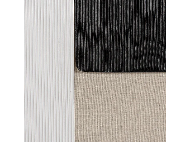 HOMER - Décoration murale 83x123cm mix matières, cadre bicolore