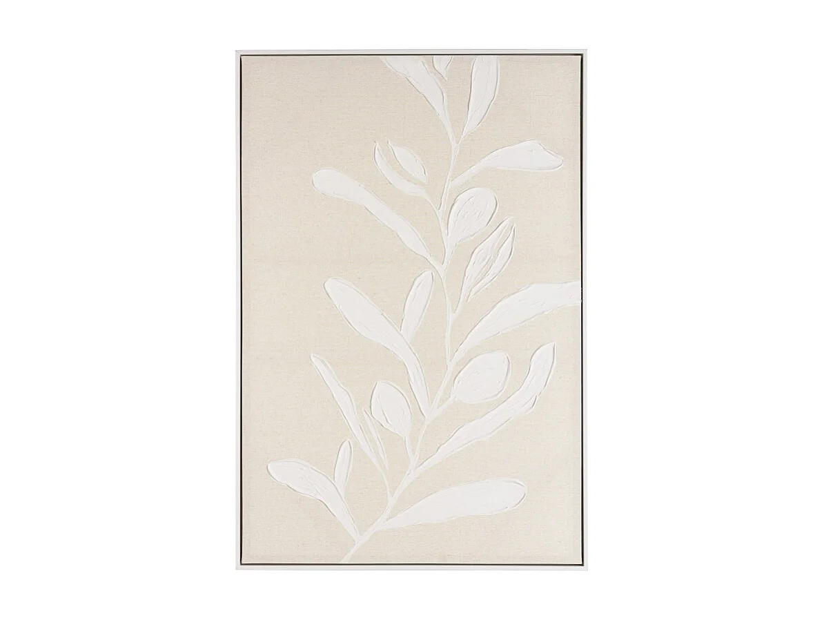 HOMER - Décoration murale 83x123cm motifs fleurs n°1, cadre naturel