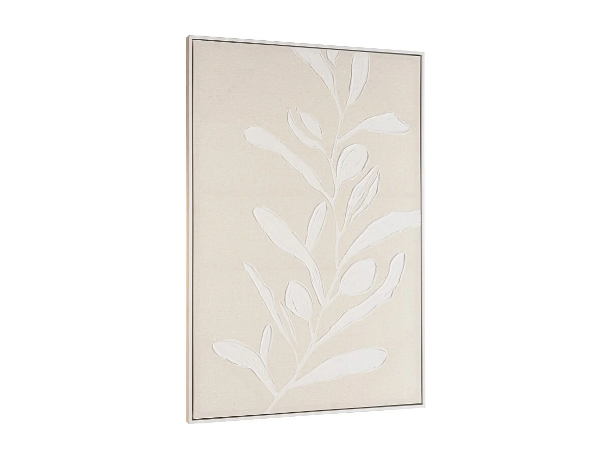 HOMER - Décoration murale 83x123cm motifs fleurs n°1, cadre naturel