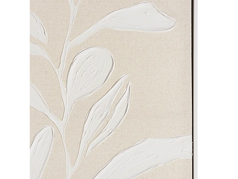 HOMER - Décoration murale 83x123cm motifs fleurs n°1, cadre naturel