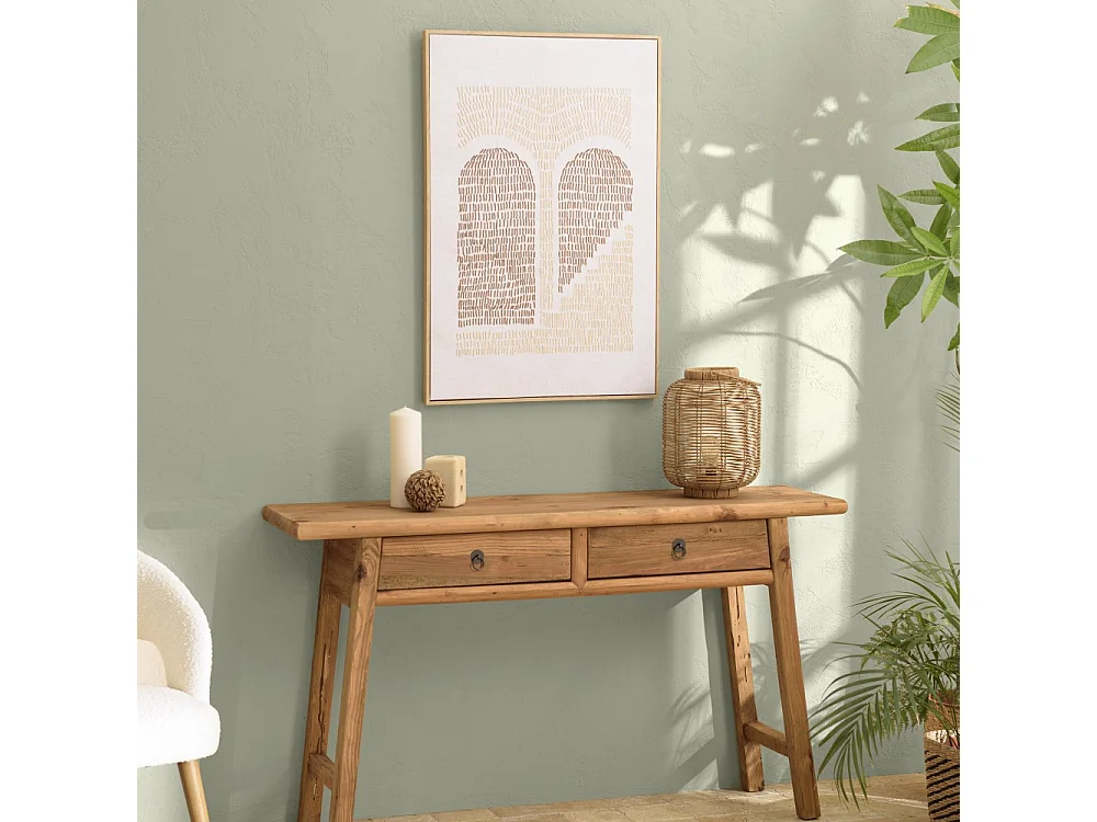 HOMER - Décoration murale 63x93cm formes abstraites n°2, cadre naturel