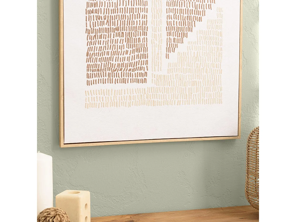 HOMER - Décoration murale 63x93cm formes abstraites n°2, cadre naturel