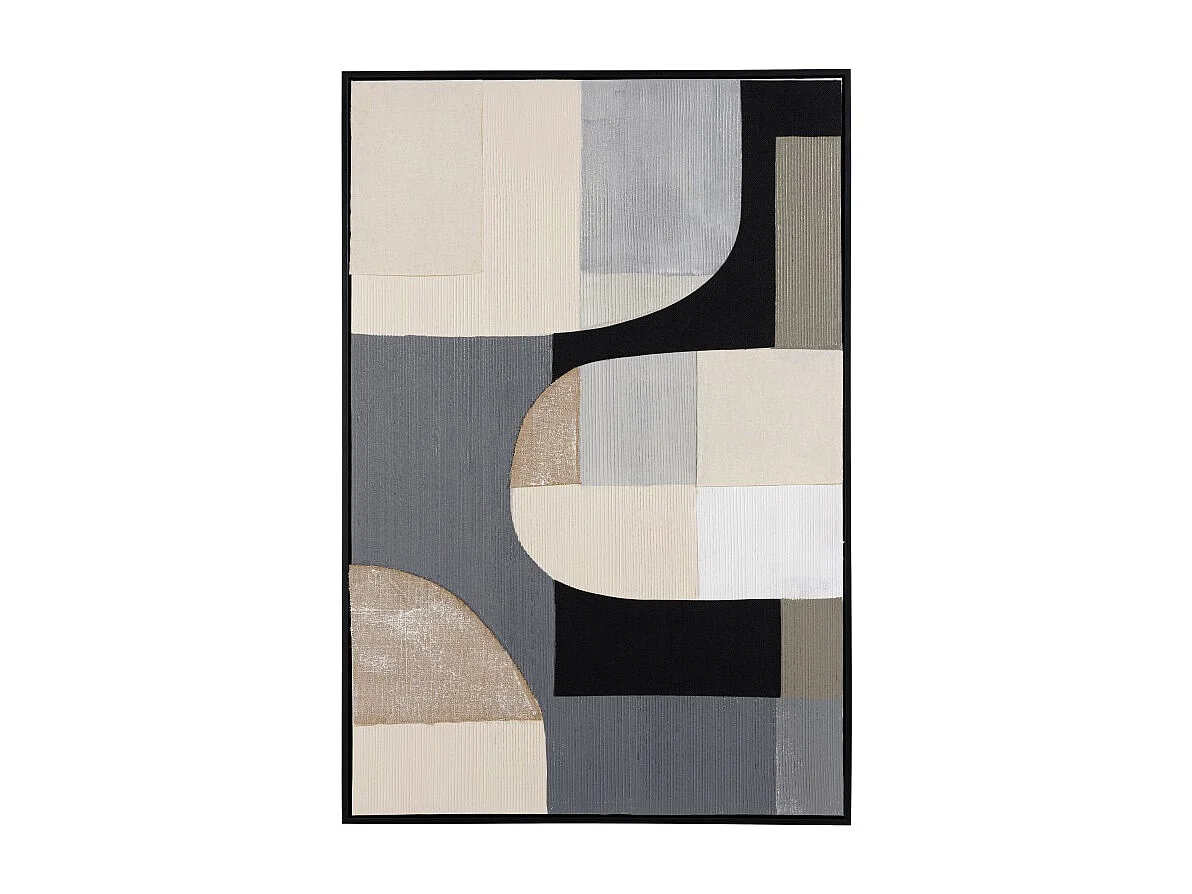 HOMER - Décoration murale 83x123cm formes abstraites n°2, cadre noir