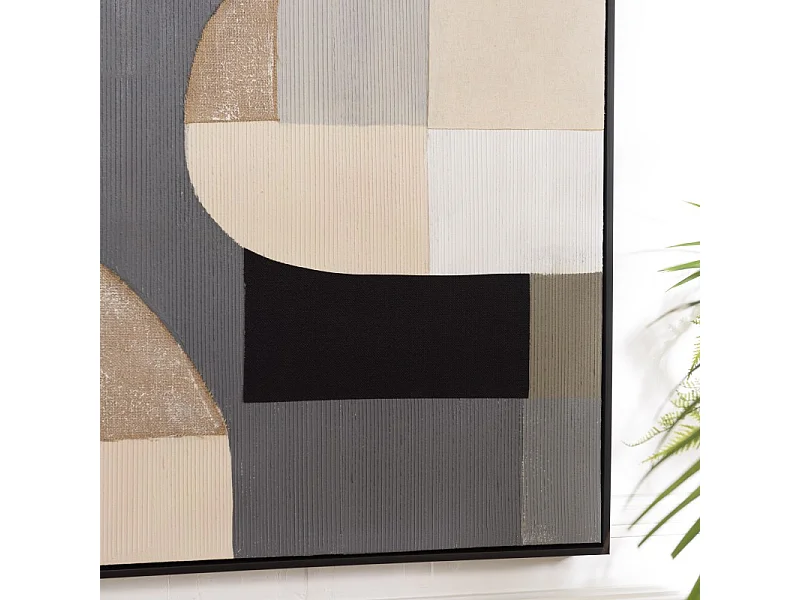 HOMER - Décoration murale 83x123cm formes abstraites n°2, cadre noir