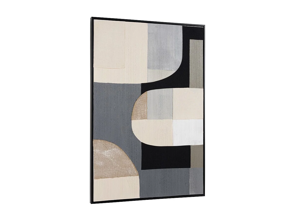 HOMER - Décoration murale 83x123cm formes abstraites n°2, cadre noir