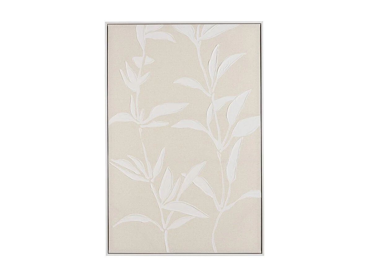 HOMER - Décoration murale 83x123cm motifs fleurs n°2, cadre naturel