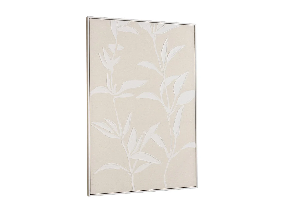 HOMER - Décoration murale 83x123cm motifs fleurs n°2, cadre naturel