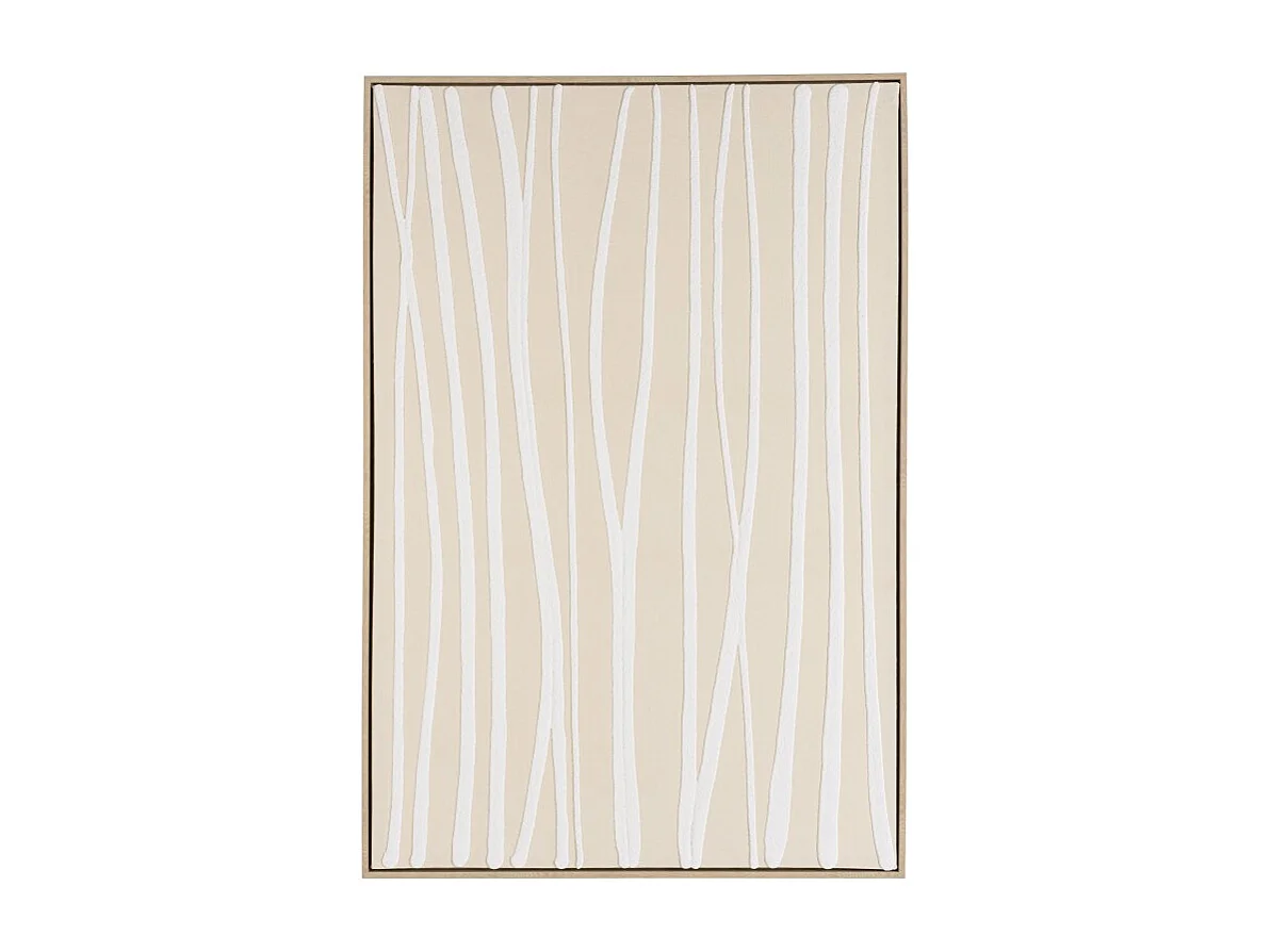 HOMER - Décoration murale 83x123cm lignes abstraites, cadre naturel
