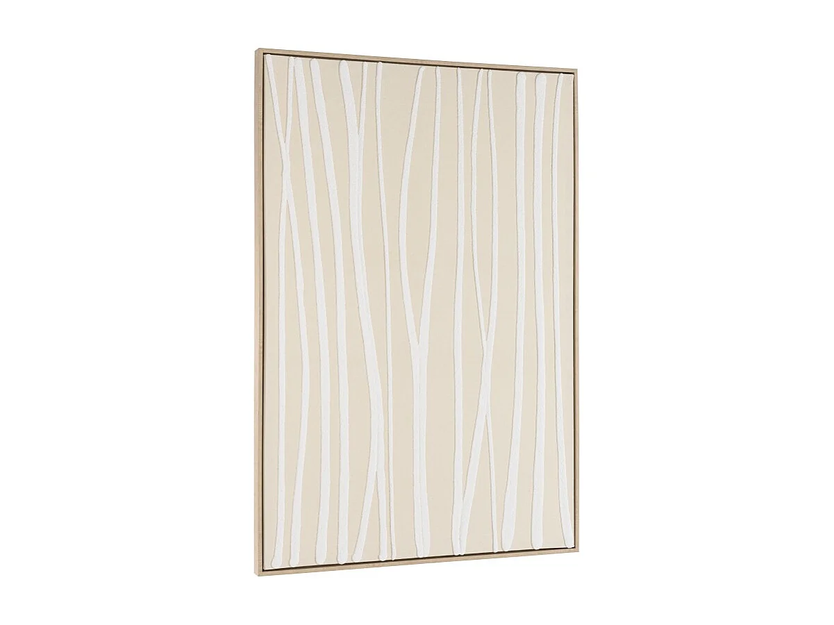 HOMER - Décoration murale 83x123cm lignes abstraites, cadre naturel