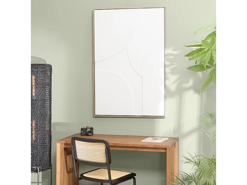 HOMER - Décoration murale 83x123cm formes abstraites blanches