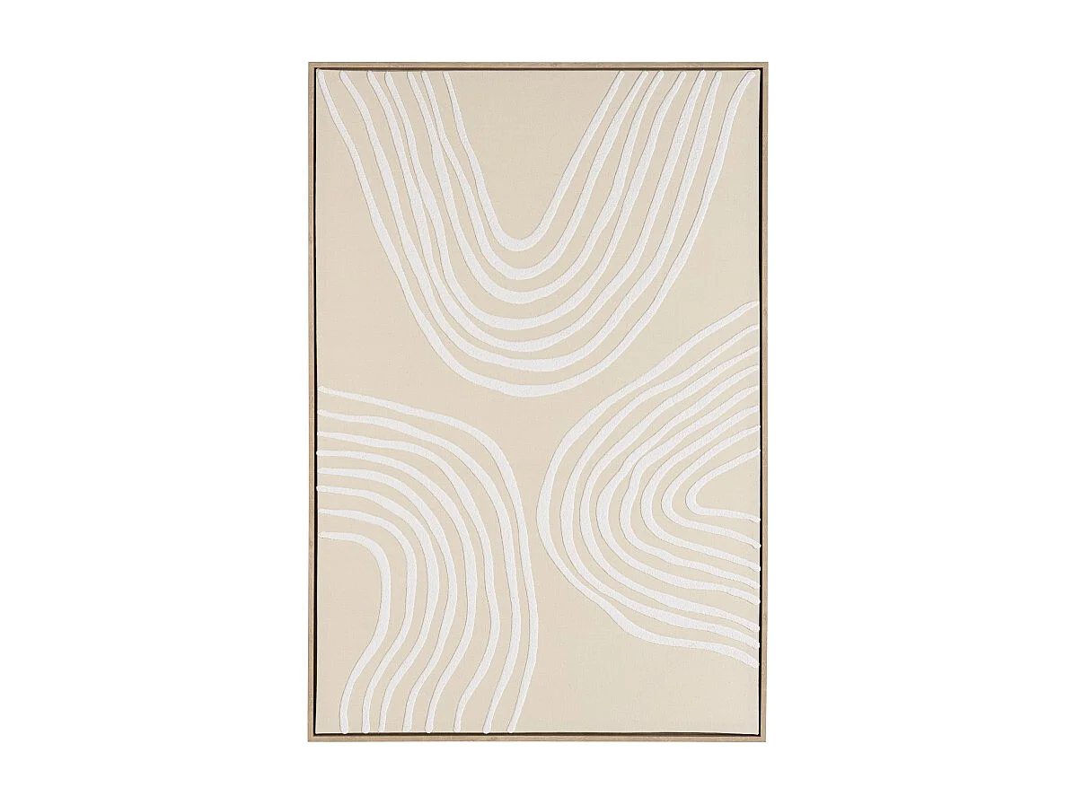 HOMER - Décoration murale 83x123cm lignes abstraites, cadre naturel