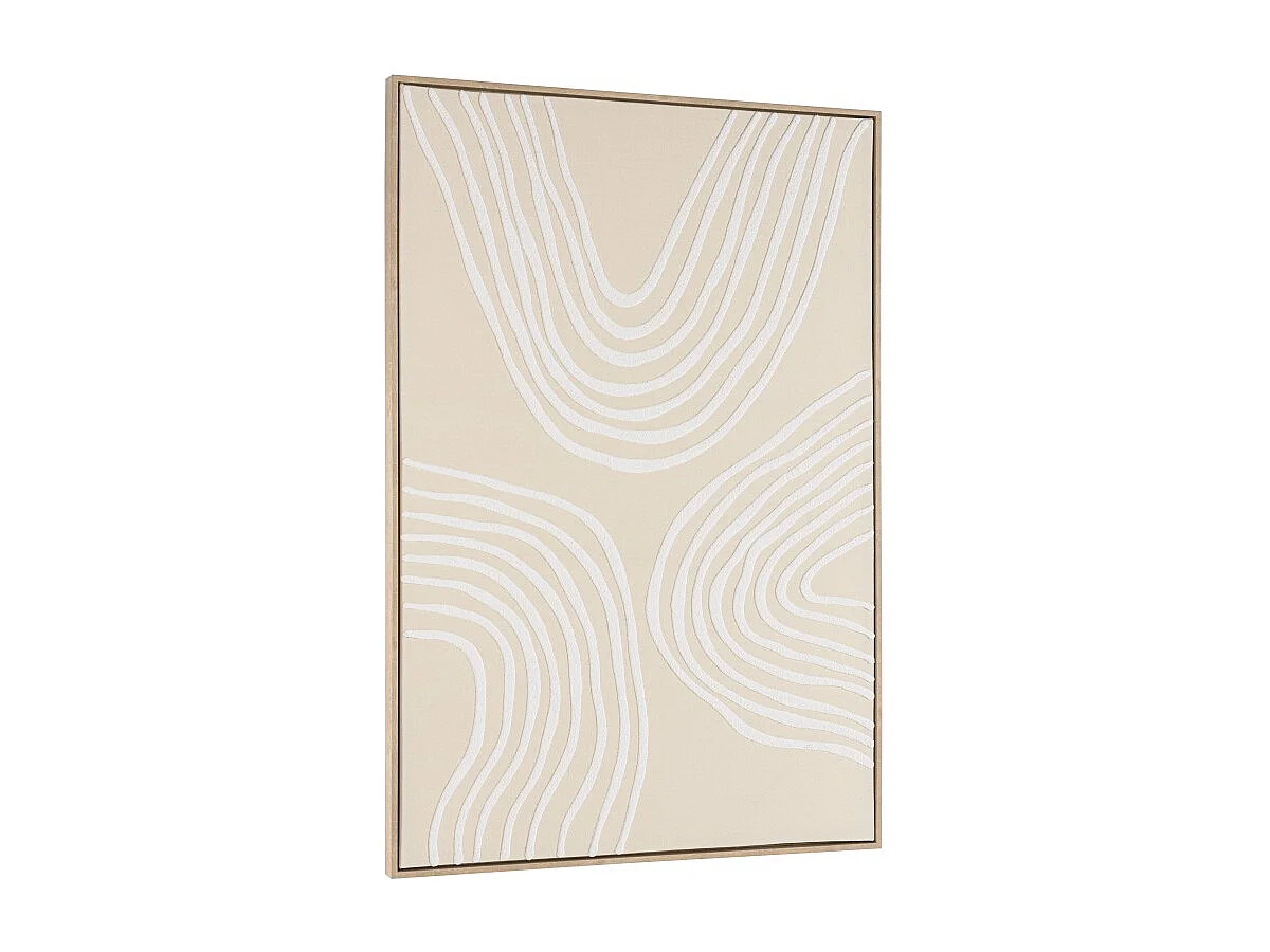 HOMER - Décoration murale 83x123cm lignes abstraites, cadre naturel