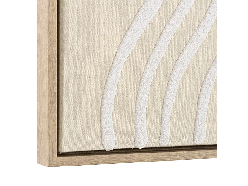 HOMER - Décoration murale 83x123cm lignes abstraites, cadre naturel