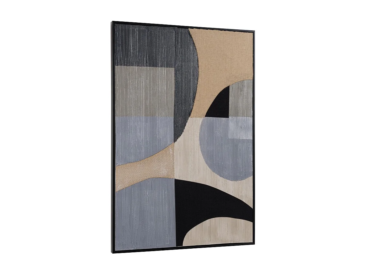 HOMER - Décoration murale 83x123cm formes abstraites n°1, cadre noir