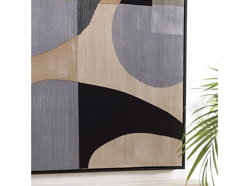 HOMER - Décoration murale 83x123cm formes abstraites n°1, cadre noir