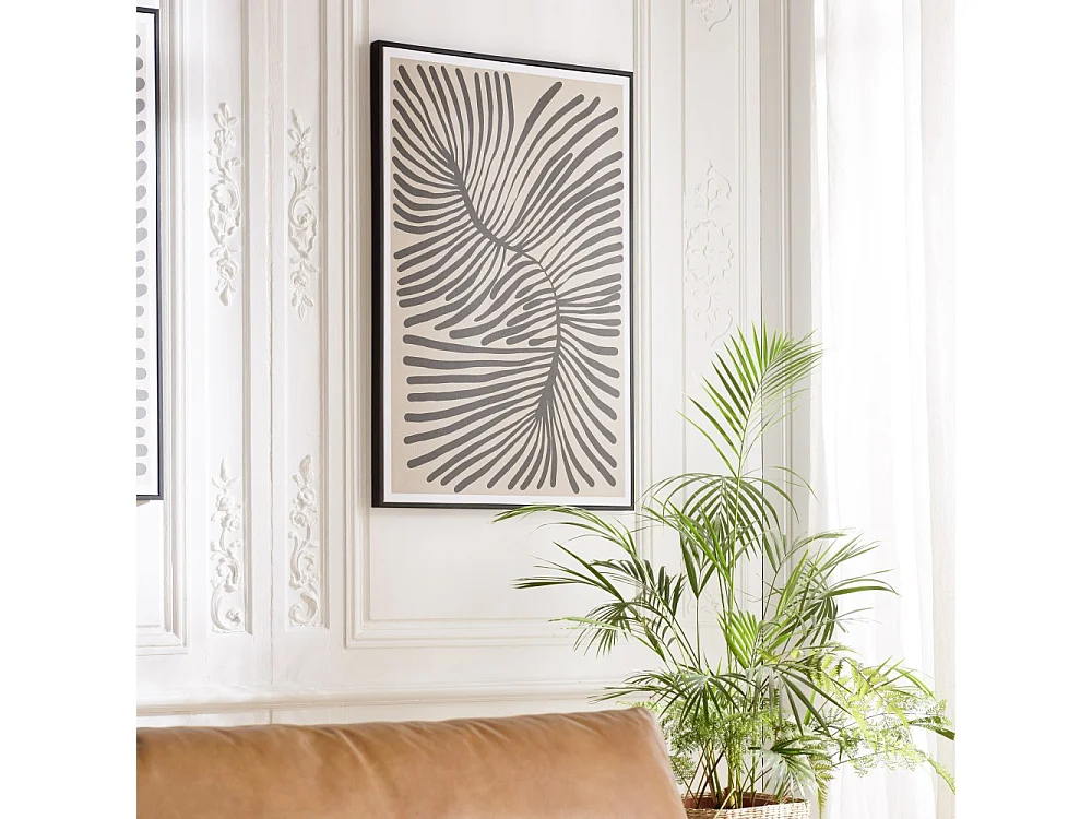 HOMER - Décoration murale B - 63x93cm en papier japonais, cadre noir