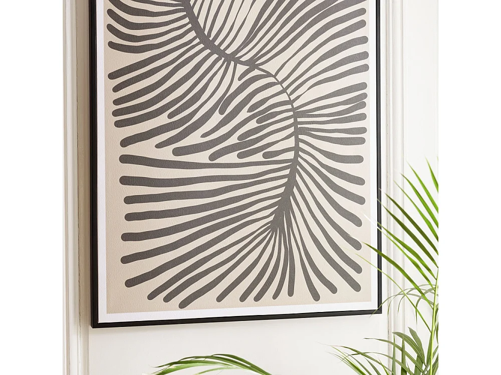 HOMER - Décoration murale B - 63x93cm en papier japonais, cadre noir