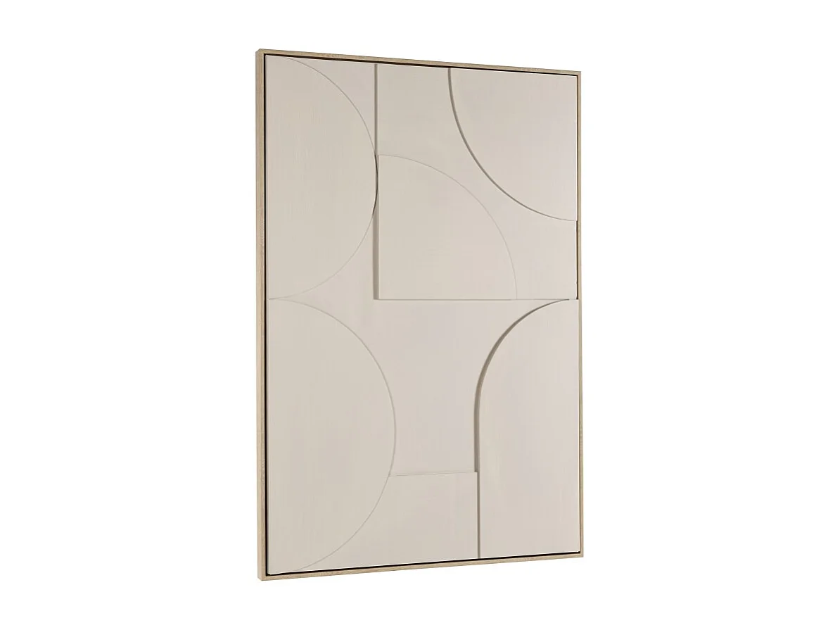 HOMER - Décoration murale 83x123cm formes abstraites beiges en relief