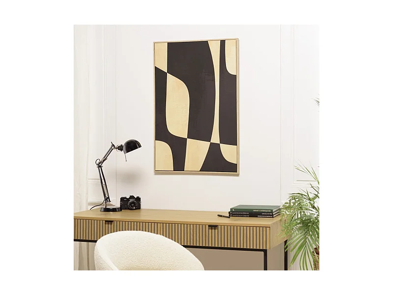 HOMER - Décoration murale 63x93cm imprimés abstraits, cadre naturel