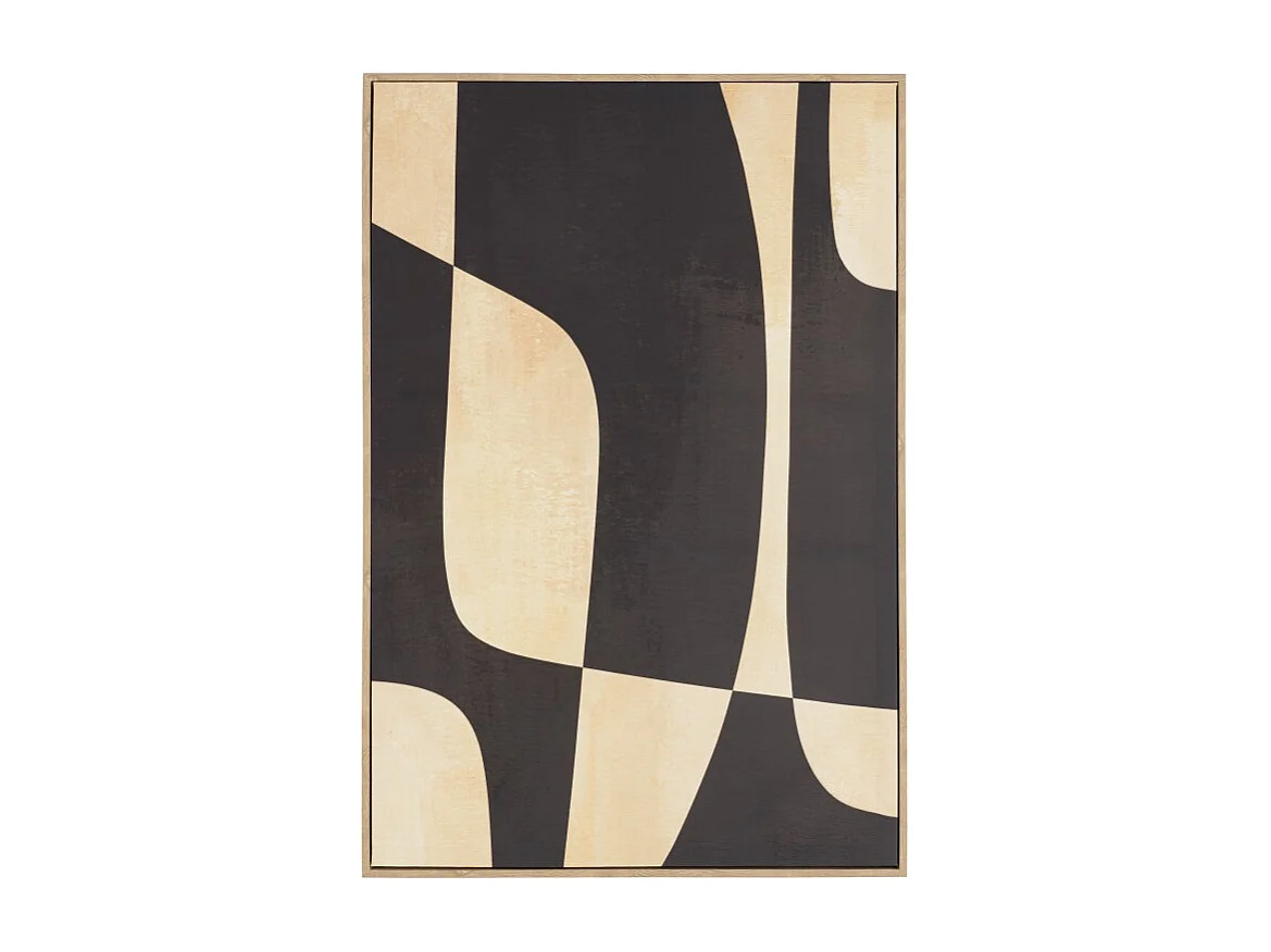 HOMER - Décoration murale 63x93cm imprimés abstraits, cadre naturel