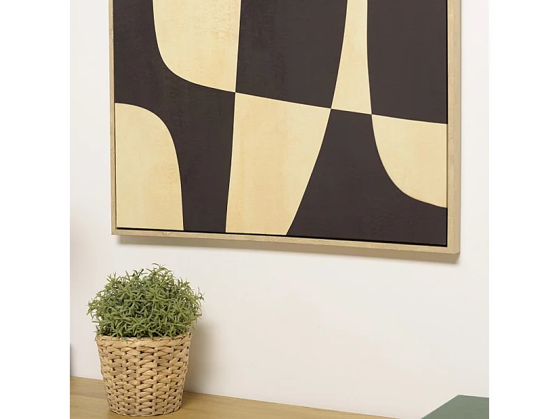 HOMER - Décoration murale 63x93cm imprimés abstraits, cadre naturel