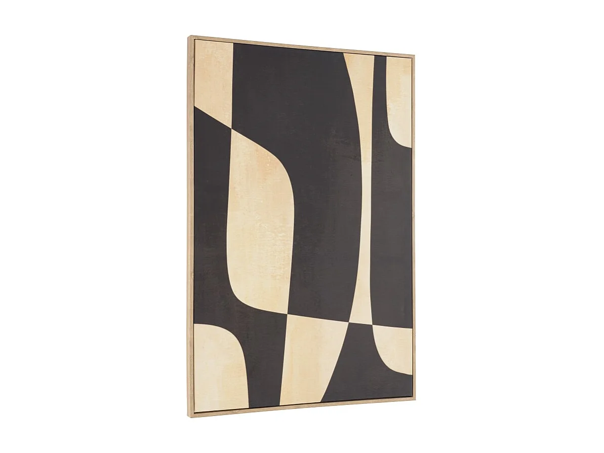 HOMER - Décoration murale 63x93cm imprimés abstraits, cadre naturel