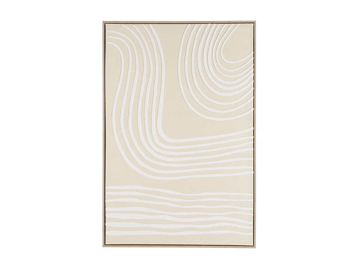 HOMER - Décoration murale 83x123cm lignes abstraites, cadre naturel