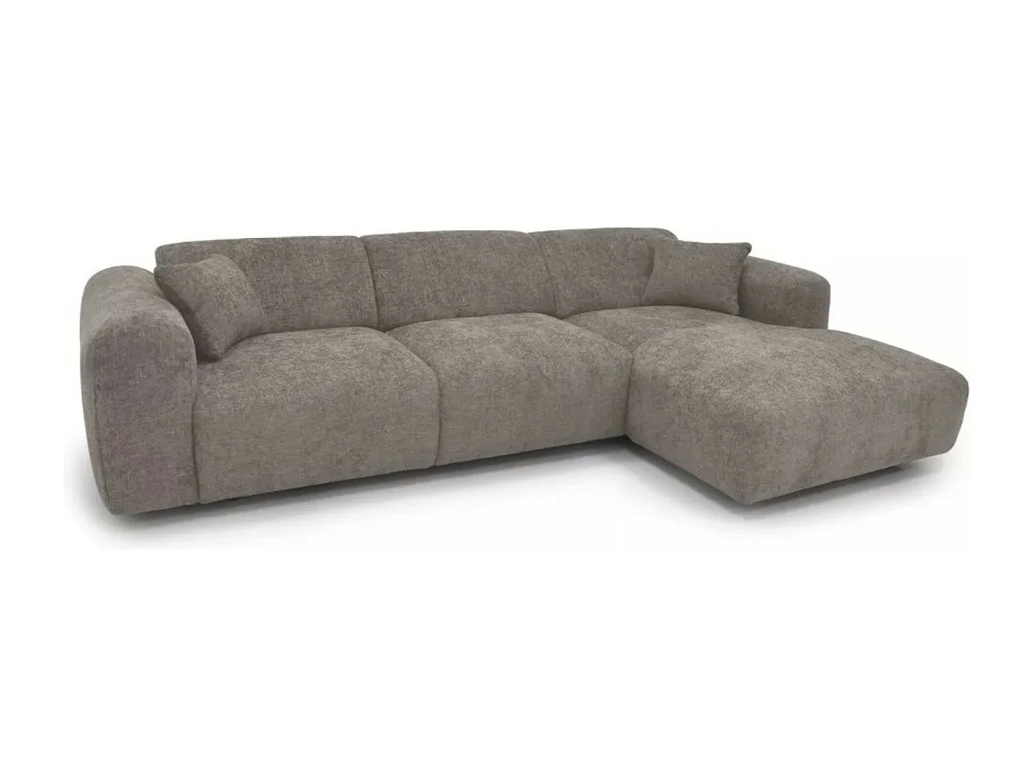 Canapé d’angle Bilbao R/revêtement tissu/Gris