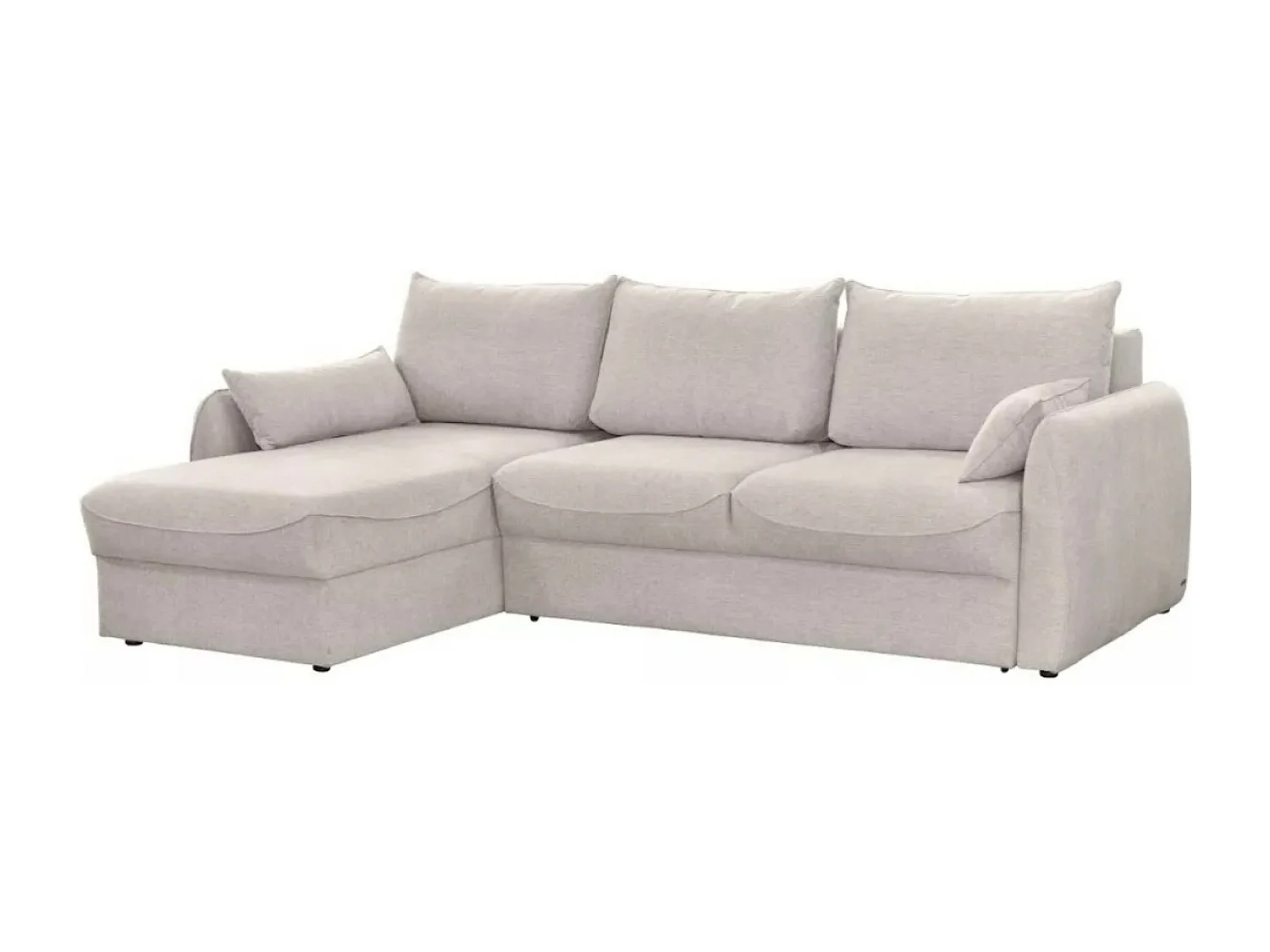 Canapé d'angle Naomi L/revêtement tissu/Beige