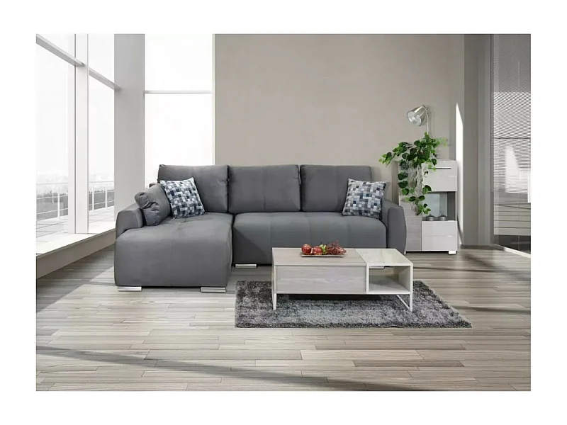 Canapé d'angle Havana L/revêtement tissu/Gris