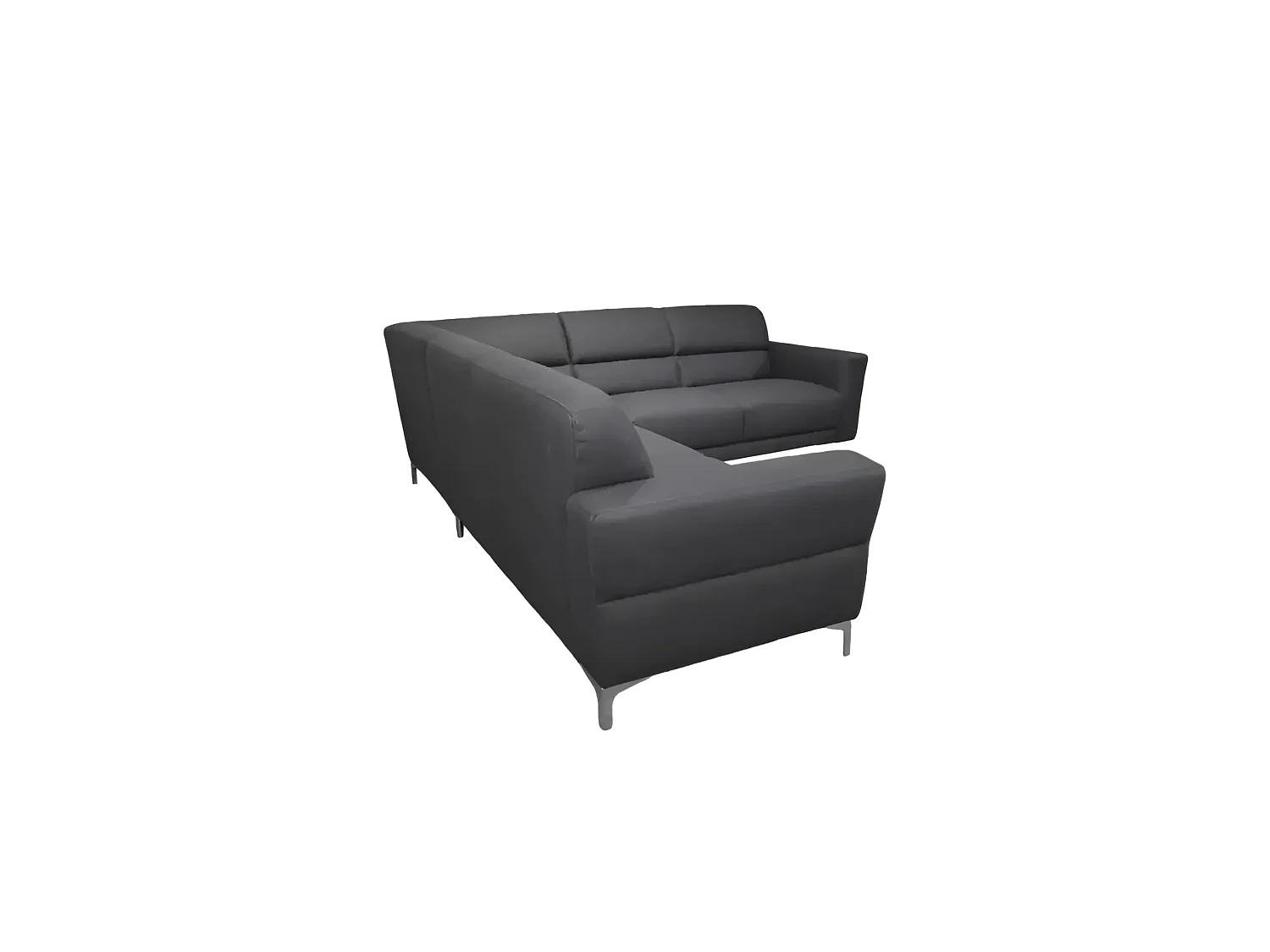 Canapé d'angle Enzo/revêtement tissu/Anthracite