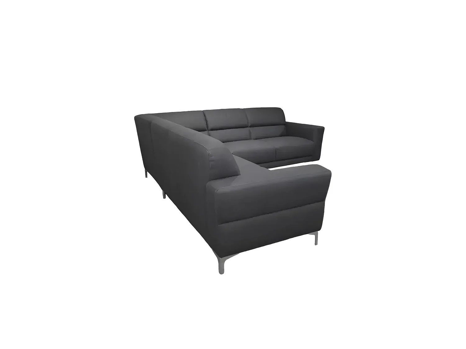 Canapé d'angle Enzo/revêtement tissu/Anthracite