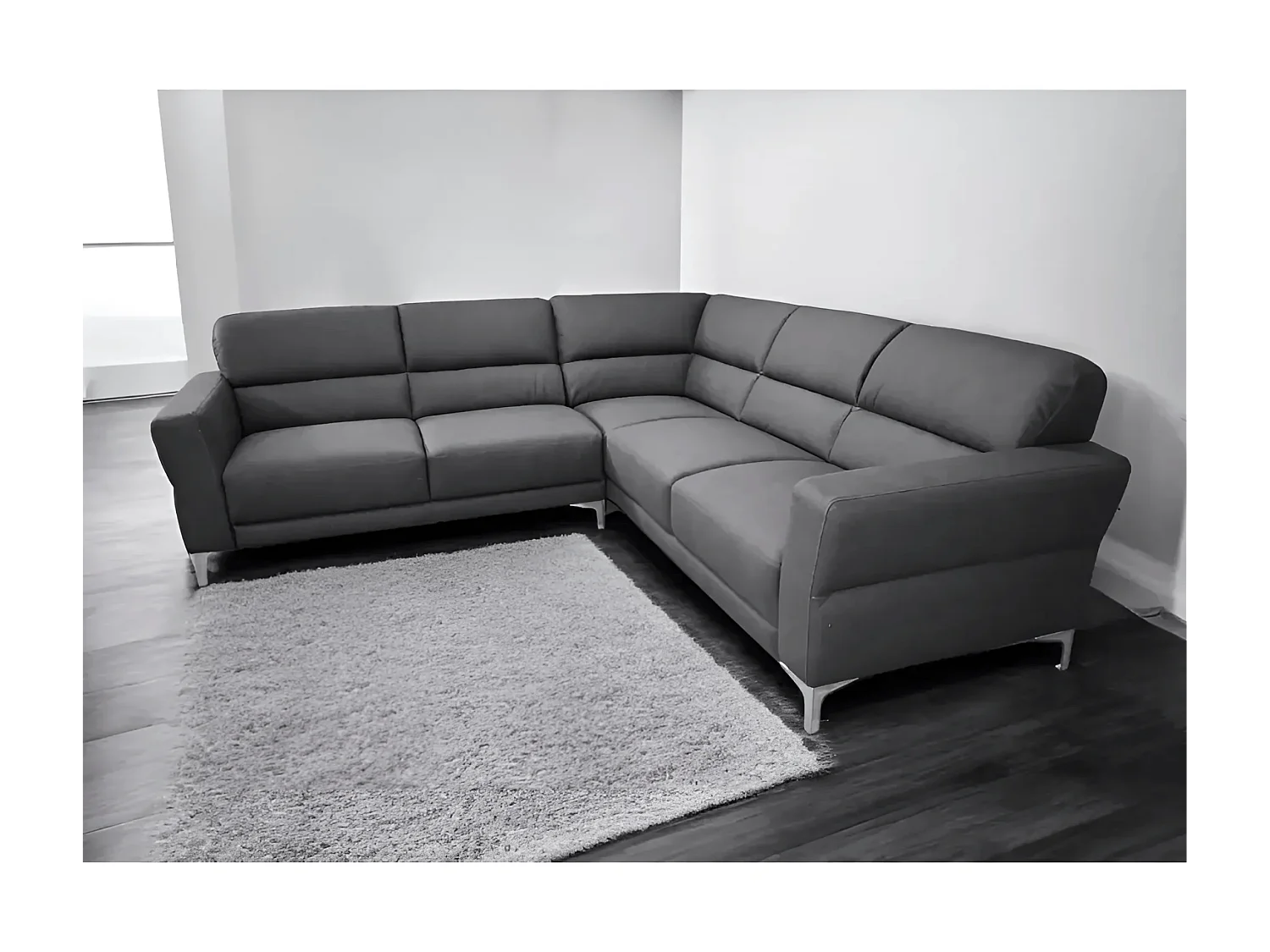 Ecksofa Enzo /Stoffbezug/Anthrazit