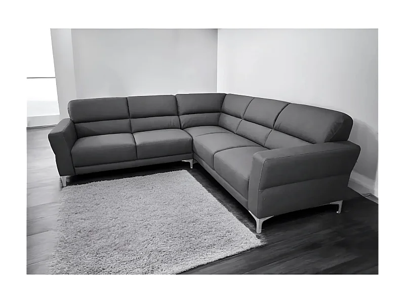 Canapé d'angle Enzo/revêtement tissu/Anthracite