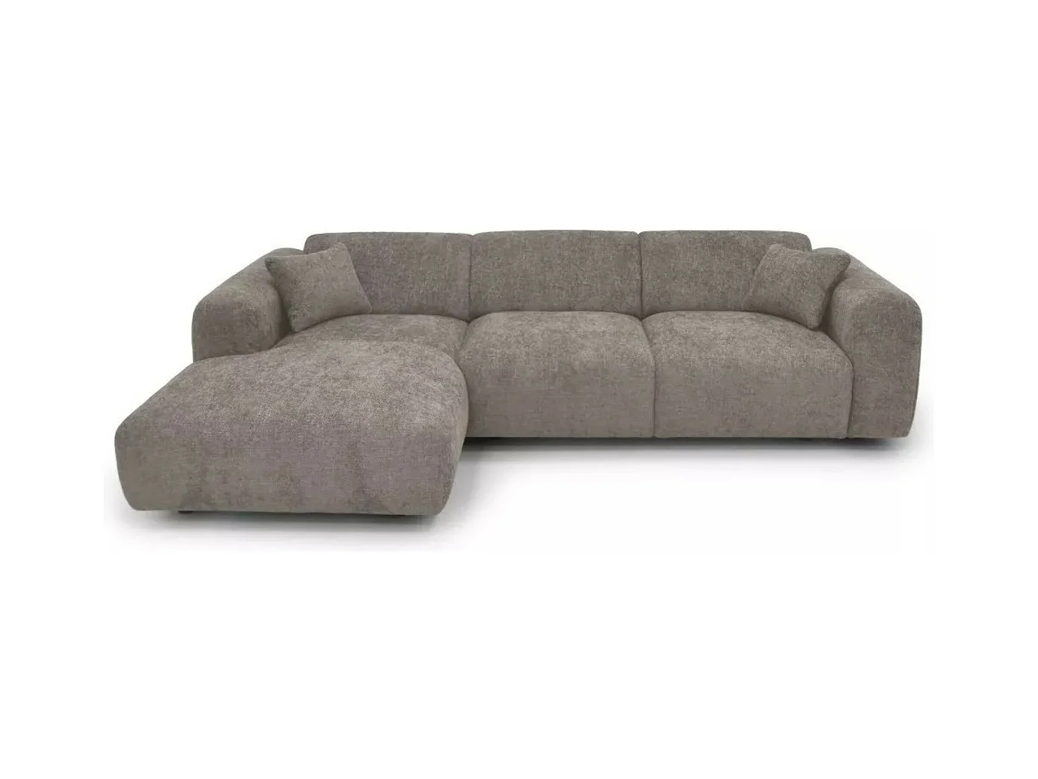 Ecksofa Bilbao L/Stoffbezug/Grau