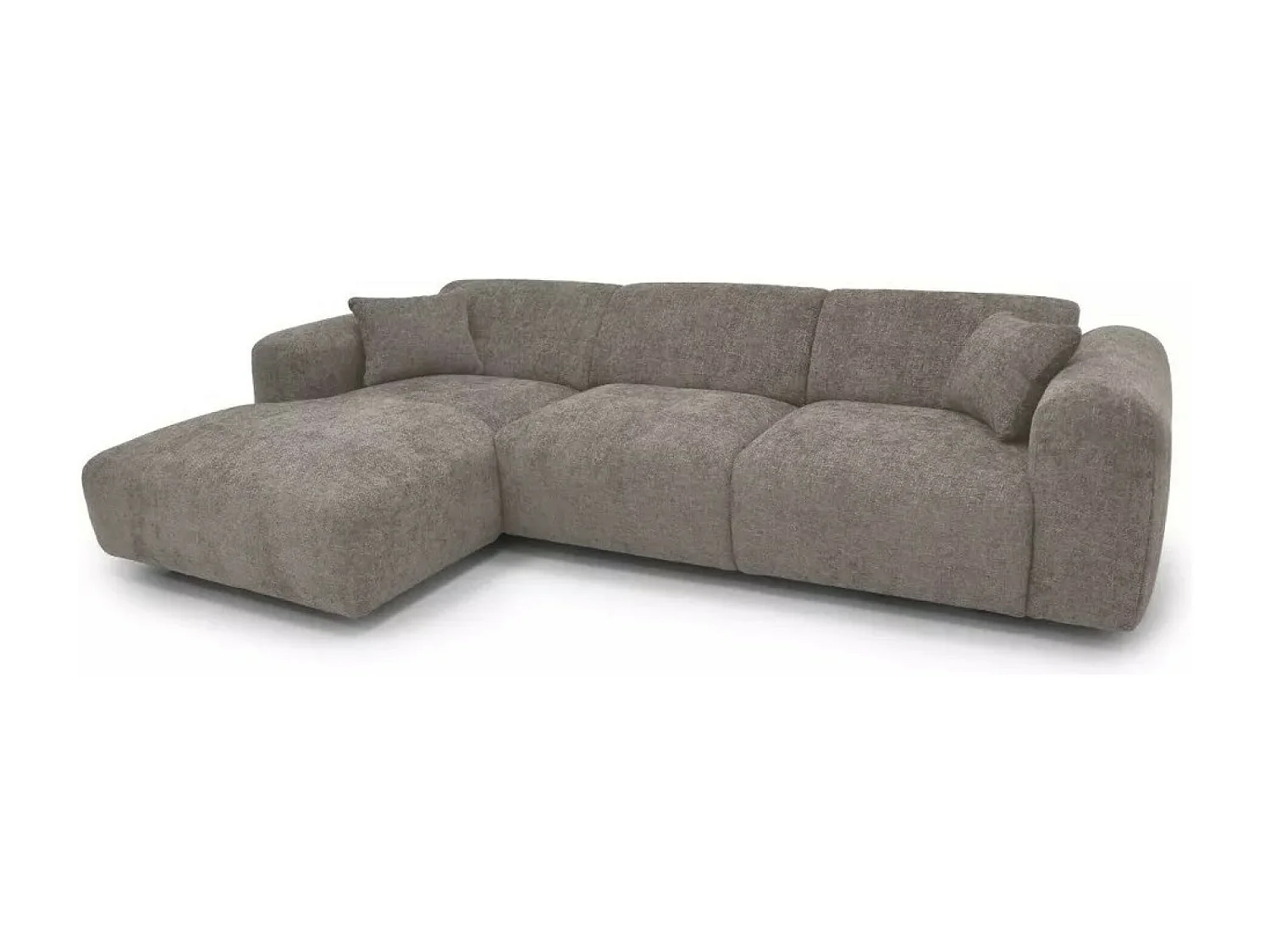 Ecksofa Bilbao L/Stoffbezug/Grau