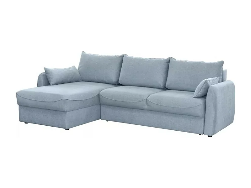 Canapé d'angle Naomi L/revêtement tissu/Bleu