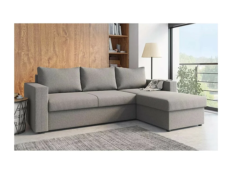 Ecksofa Malaga R/Stoffbezug/Grau