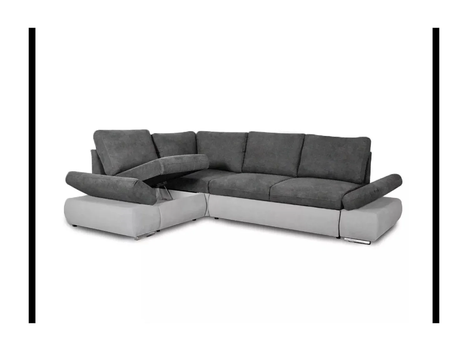 Ecksofa Siena R/Stoffbezug/Anthrazit&Grau