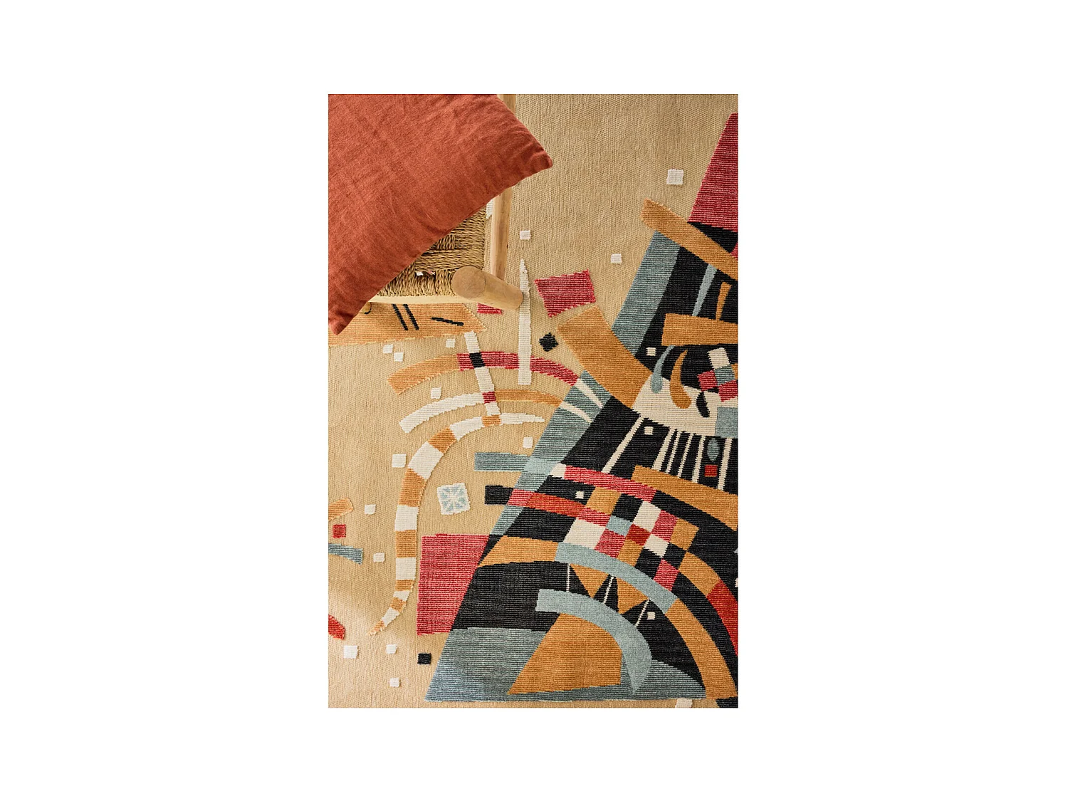 Tapis d'extérieur - 114x170cm - Beige - Réversible - 100% polypropylène - 1350gr / m² - SEVILLE